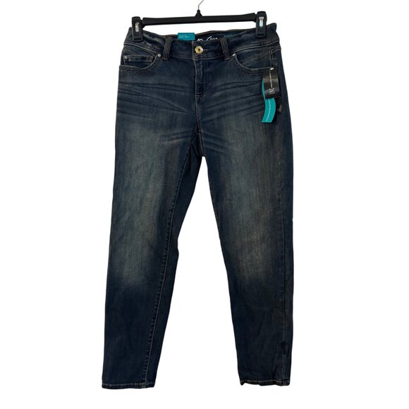 INC Womens Skinny Jeans 8S Curvy Fit Blue Dark Wash Mid Rise Stretch Denim - Picture 1 of 7